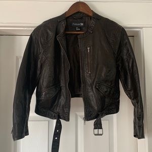 Faux leather jacket